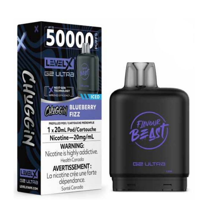 Level X Flavour Beast G2 Ultra - Chuggin' Blueberry Fizz Iced 20mg