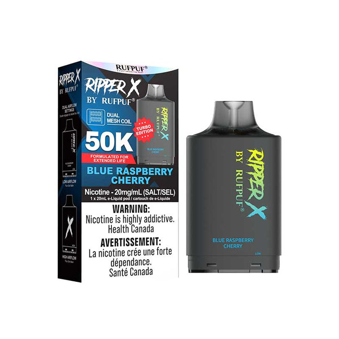 RIPPER X by RUFPUF 50K Pod - Blue Raspberry Cherry 20mg