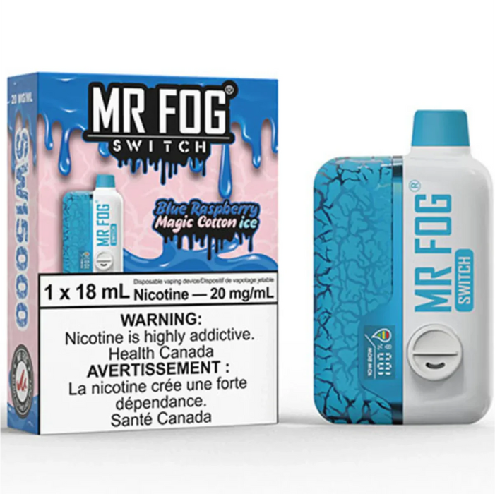 Mr. Fog Switch 15K Disposable - Blue Raspberry Magic Cotton Ice 20mg