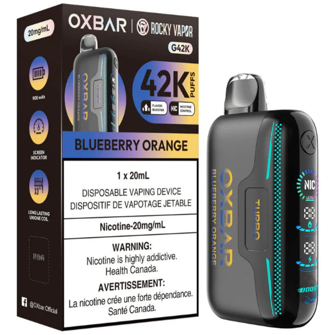 Rocky Vapor OXBAR G42K Disposable - Blueberry Orange 20mg
