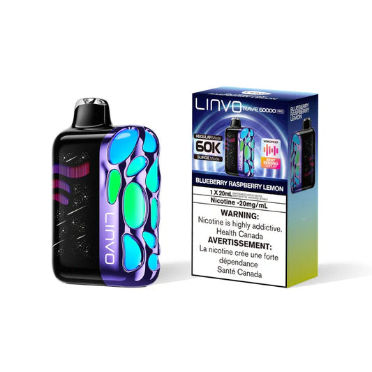 Linvo Rave 60K Pro Disposable - Blueberry Raspberry Lemon 20mg