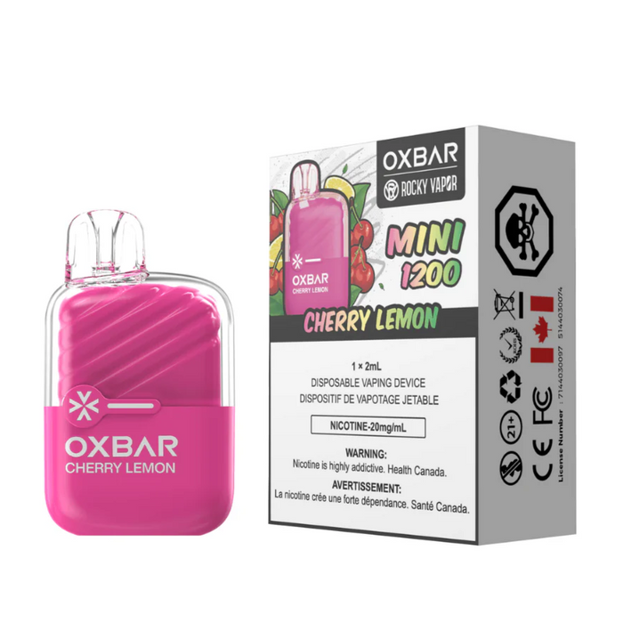 Rocky Vapor OXBAR Mini 1200 Disposable - Cherry Lemon 20mg