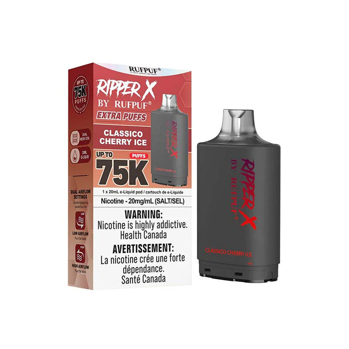 RIPPER X by RUFPUF 75K Pod - Classico Cherry Ice 20mg