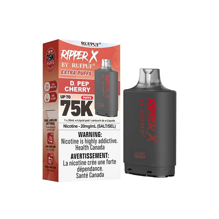 RIPPER X by RUFPUF 75K Pod - D. Pep Cherry 20mg
