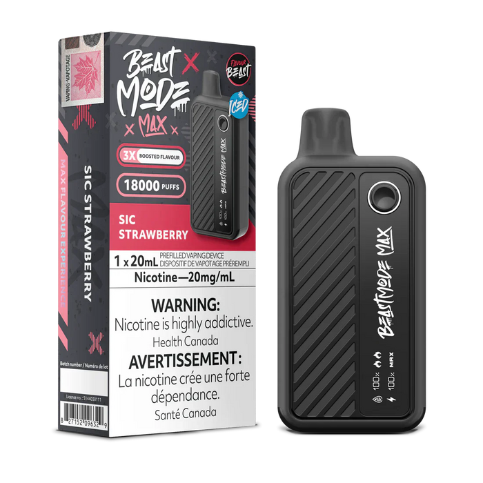 Flavour Beast Beast Mode Max 18K Disposable - Sic Strawberry Iced 20mg