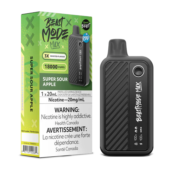 Flavour Beast Beast Mode Max 18K Disposable - Super Sour Apple 20mg