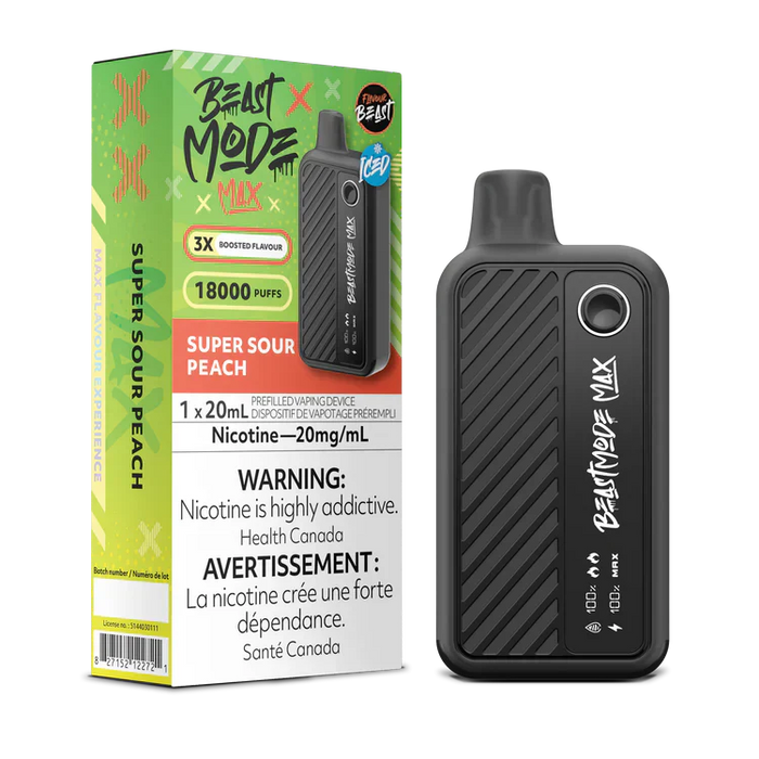 Flavour Beast Beast Mode Max 18K Disposable - Super Sour Peach 20mg