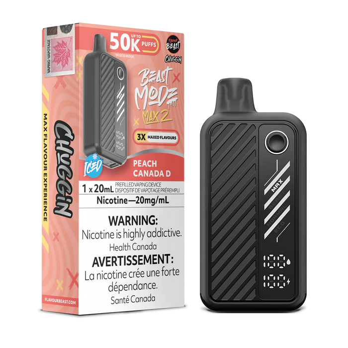 Flavour Beast Beast Mode Max 2 Disposable - Chuggin' Peach Canada D 20mg