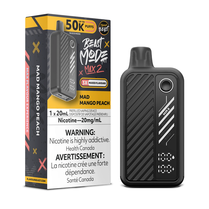 Flavour Beast Beast Mode Max 2 Disposable - Mad Mango Peach 20mg