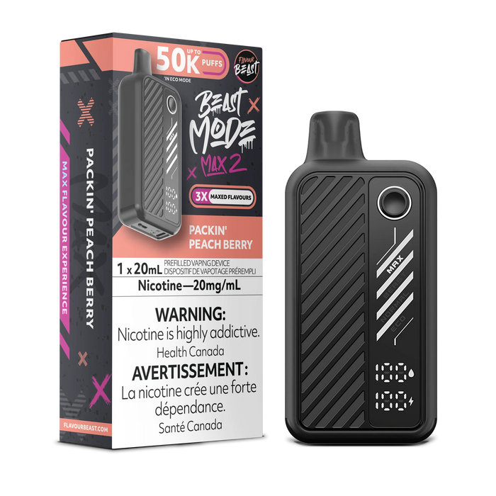 Flavour Beast Beast Mode Max 2 Disposable - Packin' Peach Berry 20mg