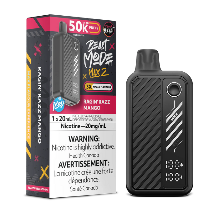 Flavour Beast Beast Mode Max 2 Disposable - Ragin' Razz Mango 20mg