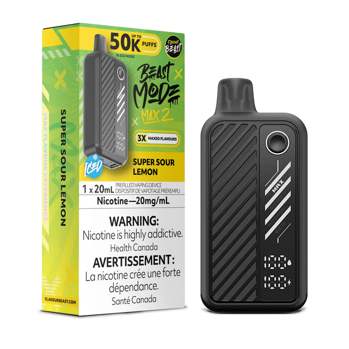 Flavour Beast Beast Mode Max 2 Disposable - Super Sour Lemon 20mg