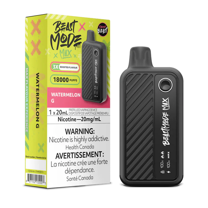 Flavour Beast Beast Mode Max 18K Disposable - Watermelon G 20mg