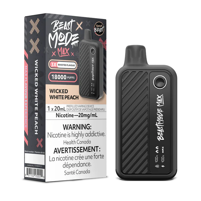 Flavour Beast Beast Mode Max 18K Disposable - Wicked White Peach 20mg