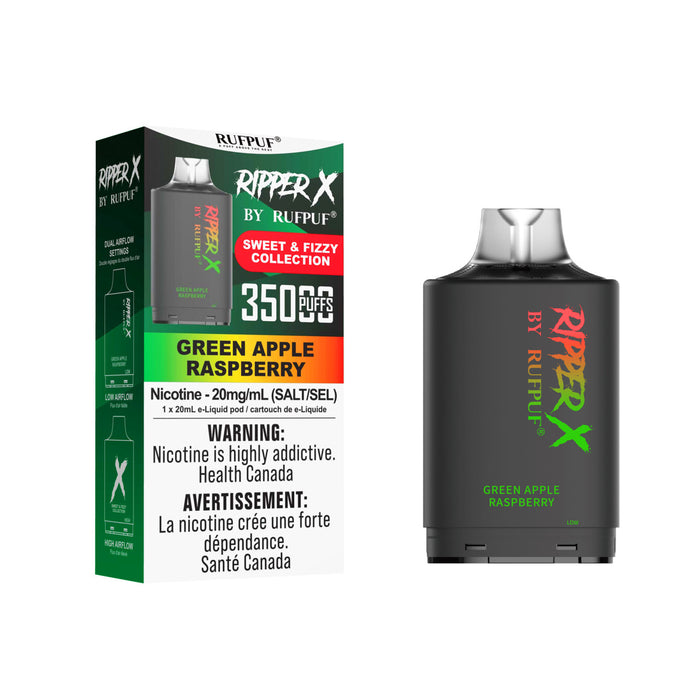 RIPPER X by RUFPUF 35K Pod - Green Apple Raspberry 20mg