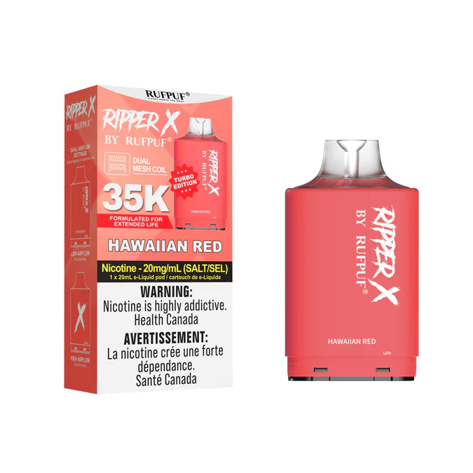 RIPPER X by RUFPUF 35K Pod - Hawaiian Red 20mg