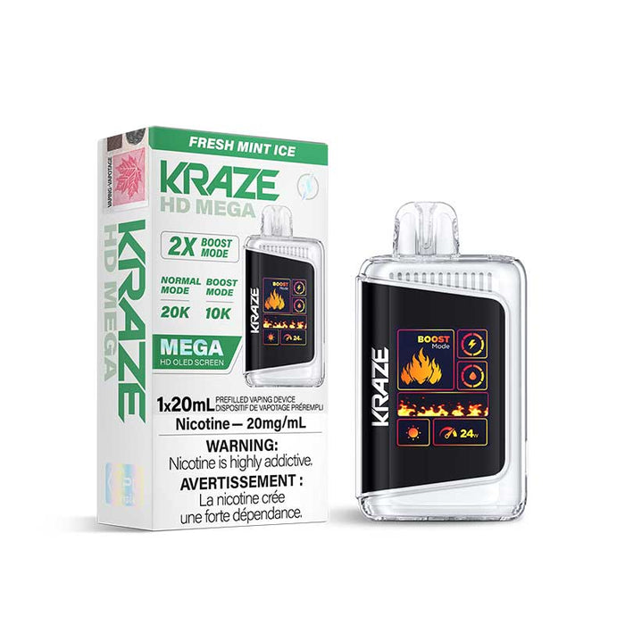 Kraze HD Mega Disposable - Fresh Mint 20mg
