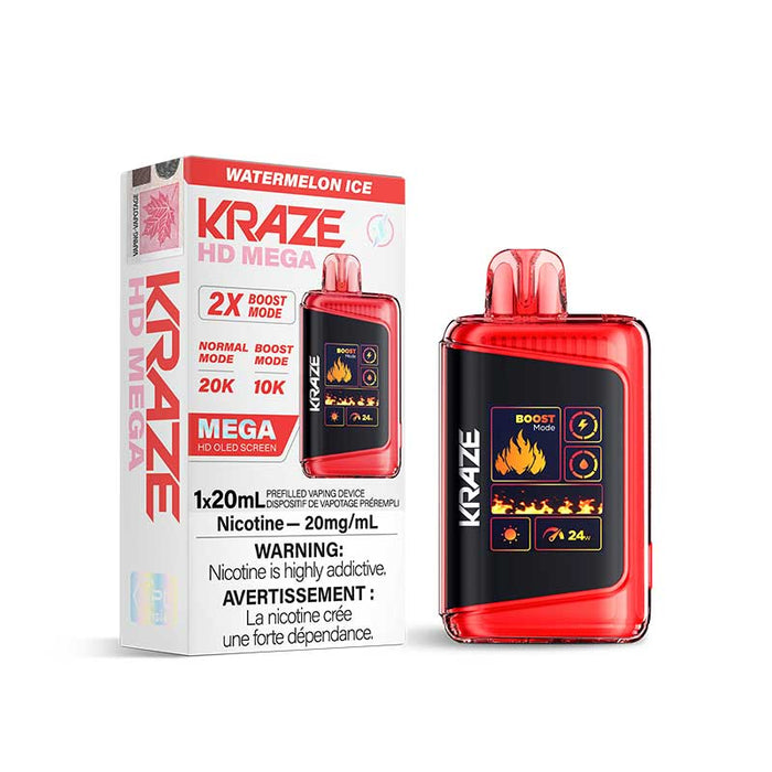 Kraze HD Mega Disposable - Watermelon Ice 20mg