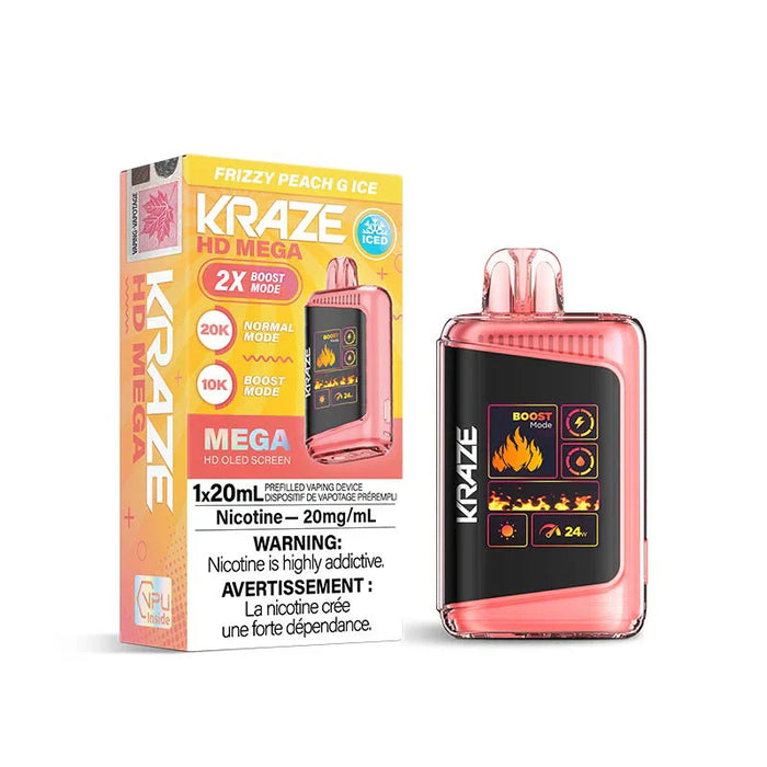 Kraze HD Mega Disposable - Frizzy Peach G Ice 20mg
