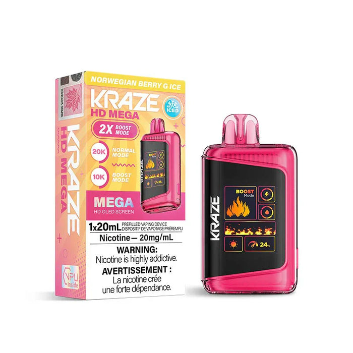 Kraze HD Mega Disposable - Norwegian Berry Ice 20mg