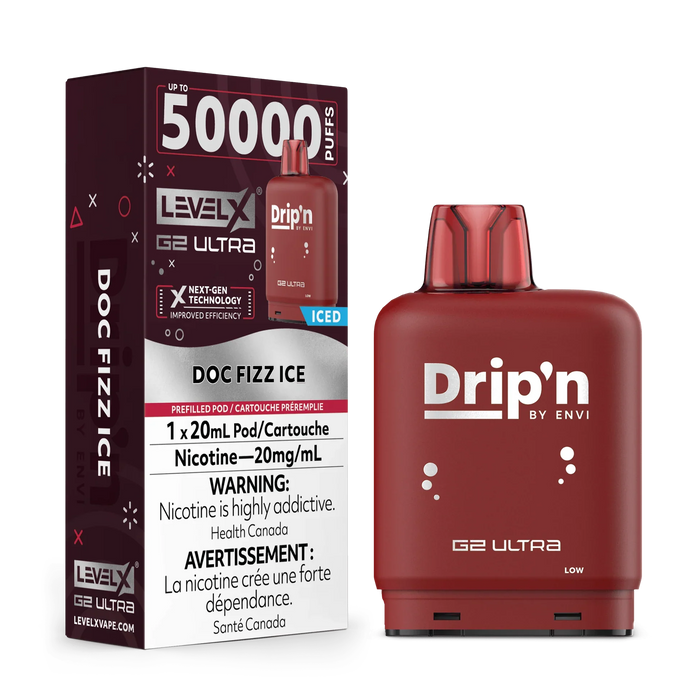 Level X Drip'n G2 Ultra Pod - Doc Fizz Ice 20mg