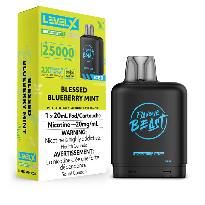 Level X Flavour Beast Boost G2 - Blessed Blueberry Mint 20mg