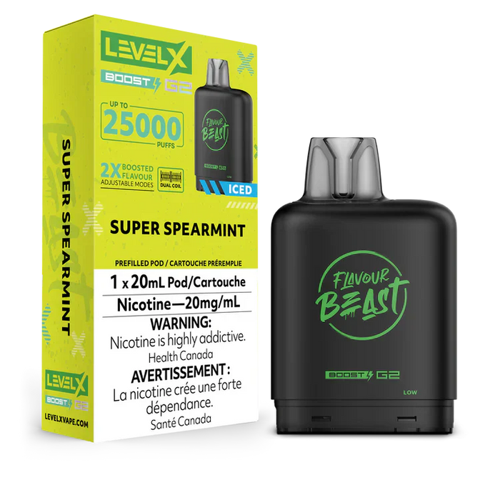 Level X Flavour Beast Boost G2 - Super Spearmint 20mg