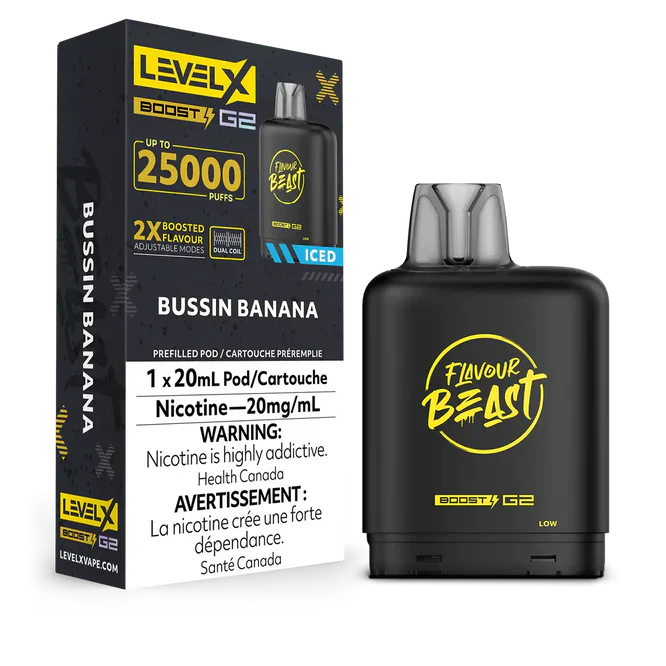 Level X Flavour Beast Boost G2 - Bussin' Banana 20mg