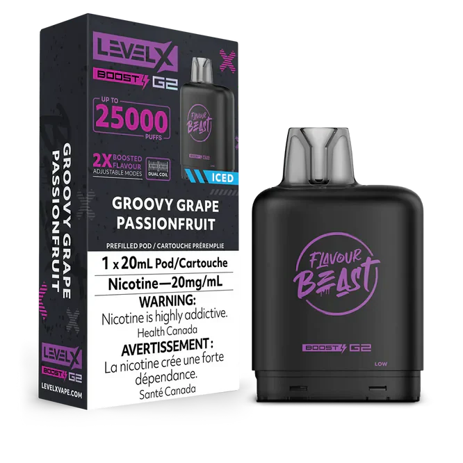 Level X Flavour Beast Boost G2 - Groovy Grape Passionfruit 20mg