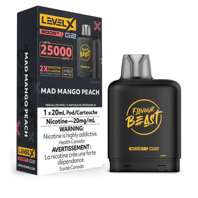 Level X Flavour Beast Boost G2 - Mad Mango Peach 20mg