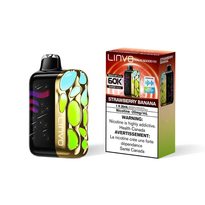 Linvo Rave 60K Pro Disposable - Strawberry Banana 20mg