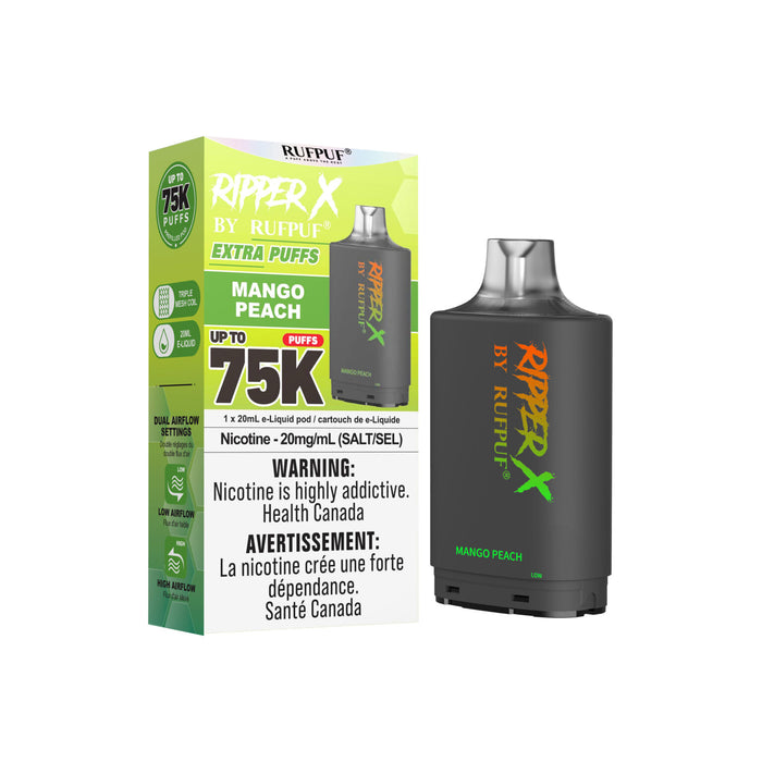 RIPPER X by RUFPUF 75K Pod - Mango Peach 20mg