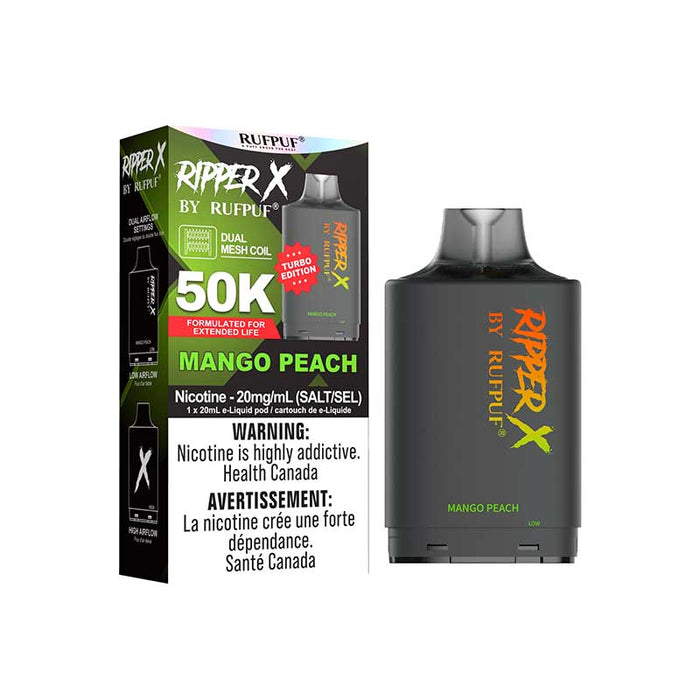 RIPPER X by RUFPUF 50K Pod - Mango Peach 20mg