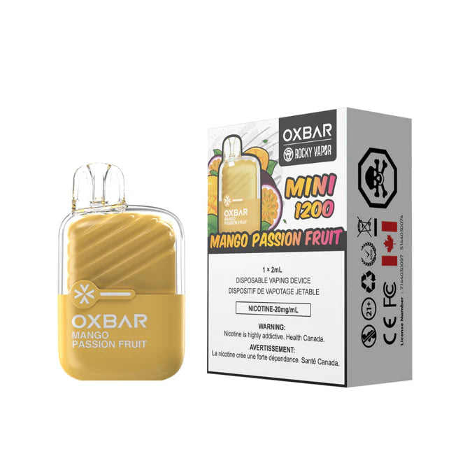 Rocky Vapor OXBAR Mini 1200 Disposable - Mango Passionfruit 20mg
