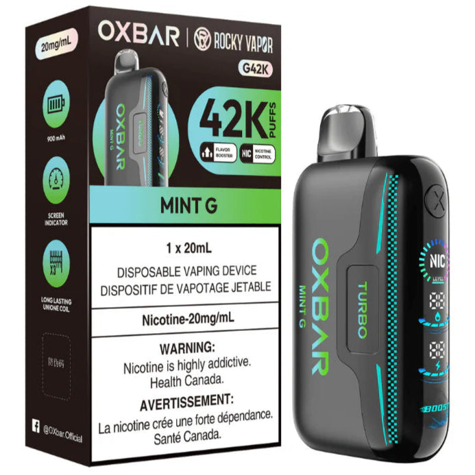 Rocky Vapor OXBAR G42K Disposable - Mint G 20mg