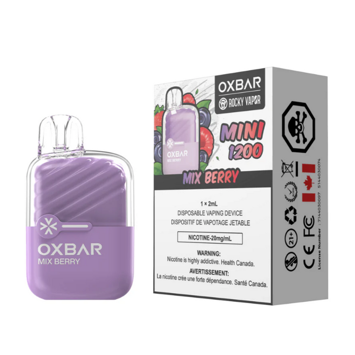 Rocky Vapor OXBAR Mini 1200 Disposable - Mix Berry 20mg