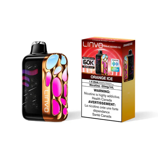 Linvo Rave 60K Pro Disposable - Orange Ice 20mg