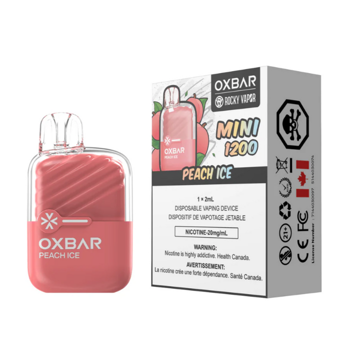 Rocky Vapor OXBAR Mini 1200 Disposable - Peach Ice 20mg