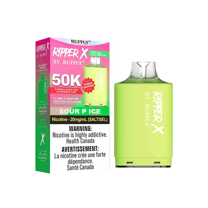RIPPER X by RUFPUF 50K Pod - Sour P Ice 20mg