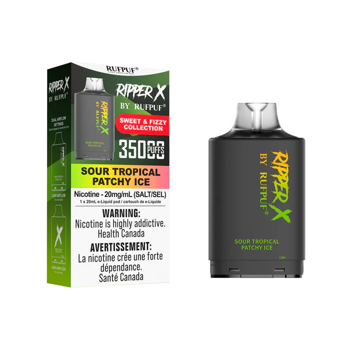 RIPPER X by RUFPUF 35K Pod - Sour Tropical Patchy Ice 20mg