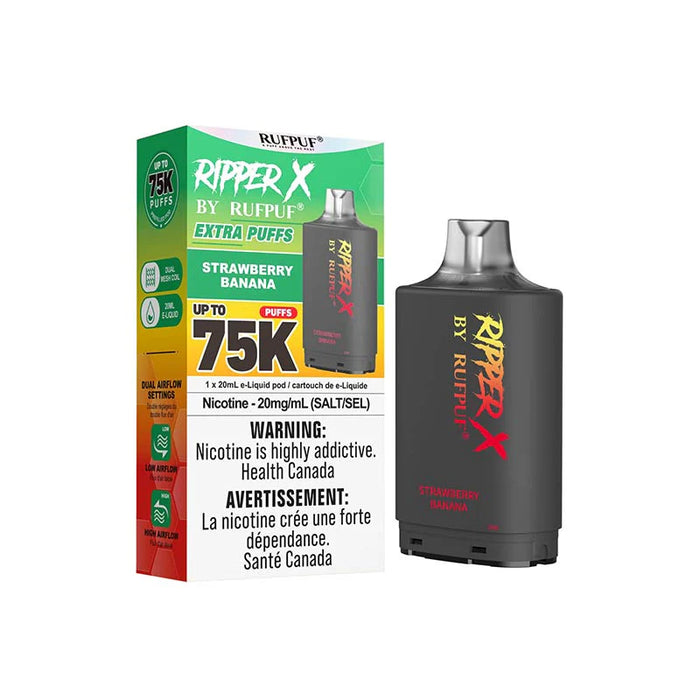 RIPPER X by RUFPUF 75K Pod - Strawberry Banana 20mg