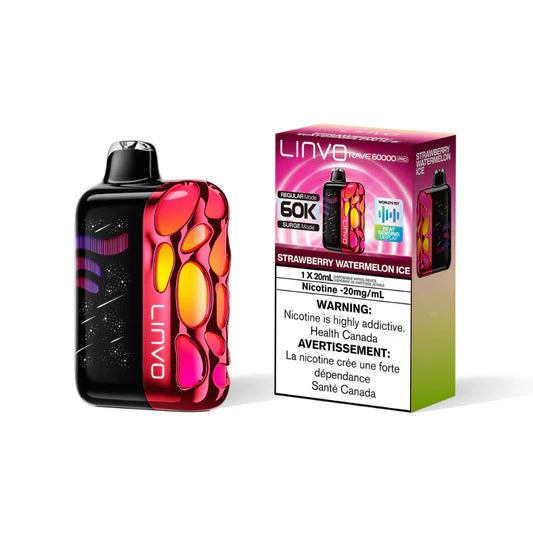 Linvo Rave 60K Pro Disposable - Strawberry Watermelon Ice 20mg