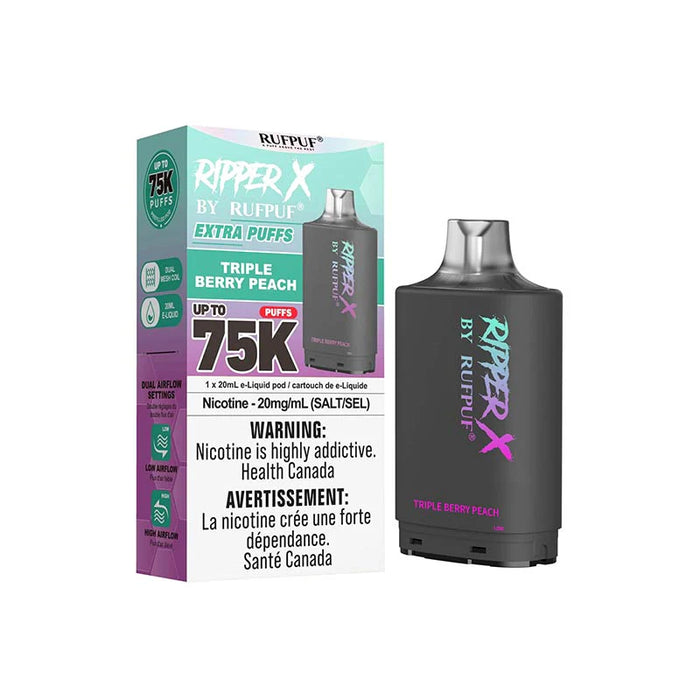 RIPPER X by RUFPUF 75K Pod - Triple Berry Peach 20mg
