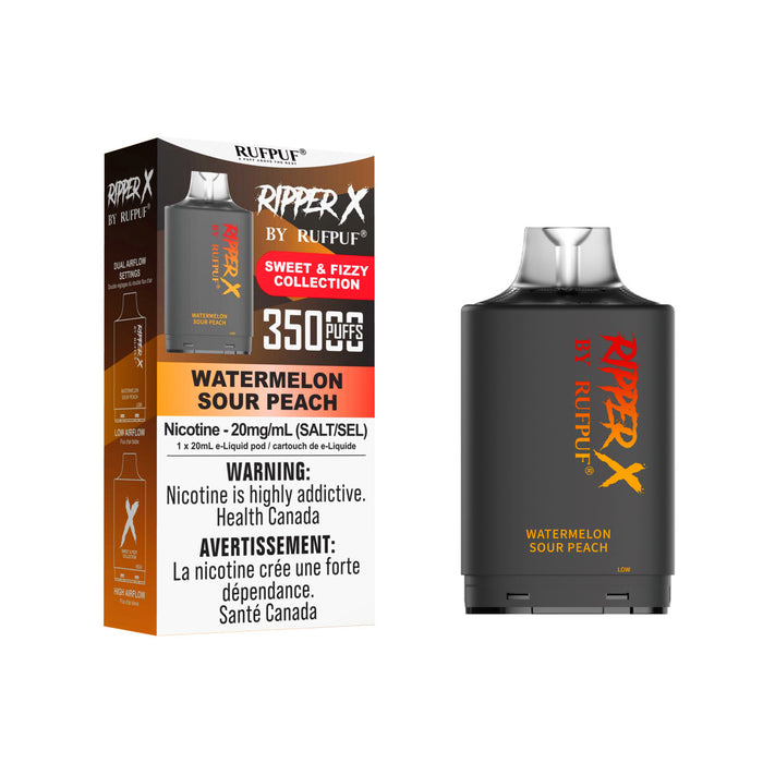 RIPPER X by RUFPUF 35K Pod - Watermelon Sour Peach 20mg