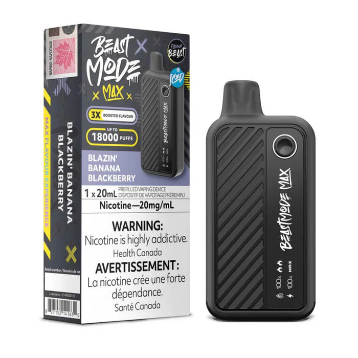 Flavour Beast Beast Mode Max 18K - Blazin' Banana Blackberry Iced 20mg