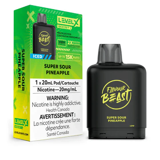 Level X Flavour Beast Boost G2 - Super Sour Pineapple Iced 20mg
