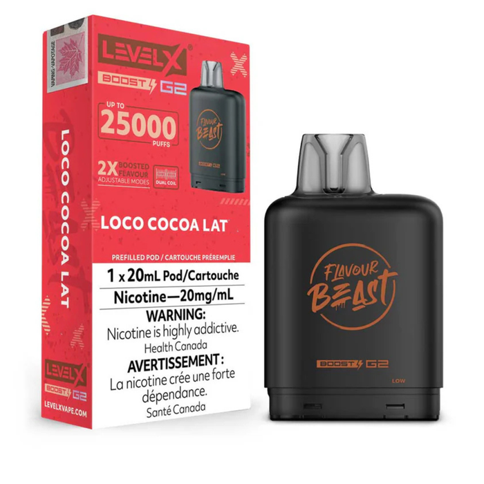 Level X Flavour Beast Boost G2 - Loco Cocoa Lat 20mg