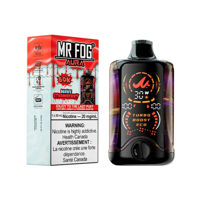 Mr. Fog Aura 60K Disposable - Wave Strawberry 20mg