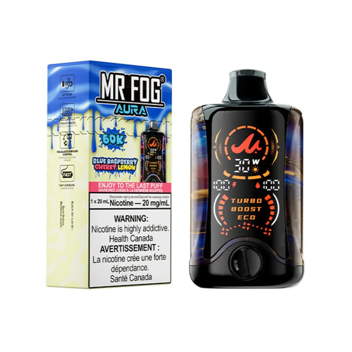 Mr. Fog Aura 60K Disposable - Blue Raspberry Cherry Lemon 20mg