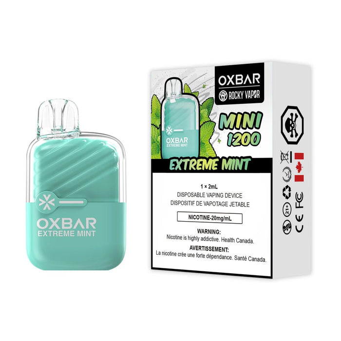 Rocky Vapor OXBAR Mini 1200 Disposable - Extreme Mint 20mg